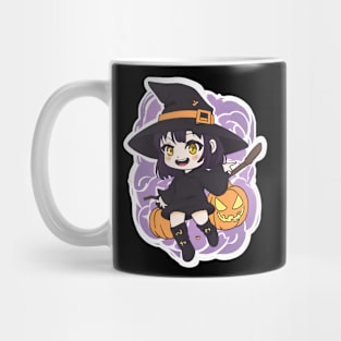 Witchcraft anime characters Chibi style of the Halloween season Mug